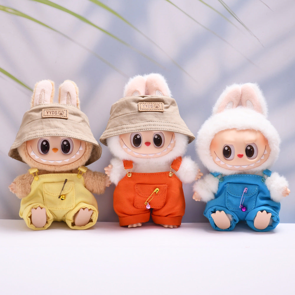 Set de Peto Multicolor con Bolsillos Labubu: Compatible con Labubu, Set de Ropa y Accesorios para Muñecas de 17cm, Complementos para Labubu (Muñeca no incluida)
